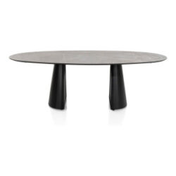 Arabax, table - ellipse - 240 x 120 cm - Gris clair