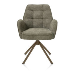 Bell, armstoel - steelbrown frame recht - draaibaar - pocket - combi Calabria/Vada - mosgroen