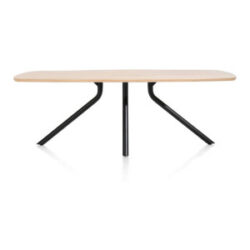 Arvada, table 190 x 100 cm. - ovale - pied central long - natural