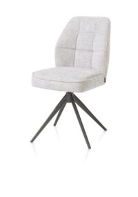Bell, eetkamerstoel - grafiet frame - draaibaar - relax - pocket - combi Calabria/Vada - Kiezel - Afbeelding 2