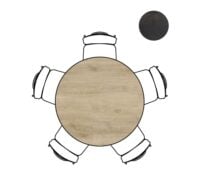 Arvada, tafel 125 cm. - rond - centrale poot kort - natural - Afbeelding 2
