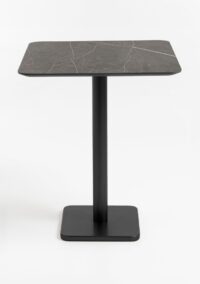 Brest table de bar marble onyx 75x75cm - Noir