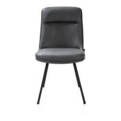 Mateo, chaise - 4-pieds - rough off black - Pala - Anthracite