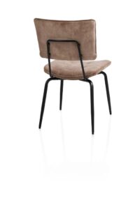 Manou, eetkamerstoel - off black - stof Karese - Camel - Afbeelding 3