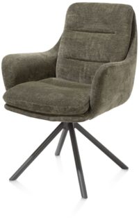 Mia, armstoel - draaibaar - graphiet frame - stof Livigno - Donkergroen - Afbeelding 2