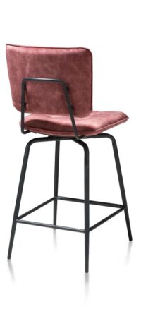 Manou, barstoel - off black - stof Karese - Burgundy red - Afbeelding 3