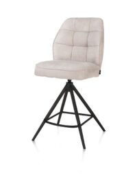 Bell, barstoel - zwart frame - draaibaar - pocket - stof calabria - Olijf - Afbeelding 2