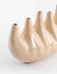 Elien vase H24cm - Beige - Image 2