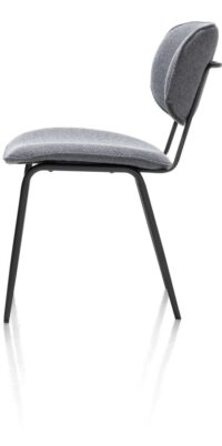 Lexi, chaise - cadre noir (ROB) - tissu Ponti - Anthracite - Image 3