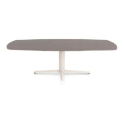 Saluti, table ovale 240 X 110 cm. - pied central - cr&egrave;me - Lava
