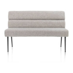 Jace, banc 140 cm + confort ressorts - tissu Luton - gris