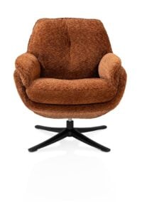 Densa, draaifauteuil - stof Valencia - koper - Afbeelding 2