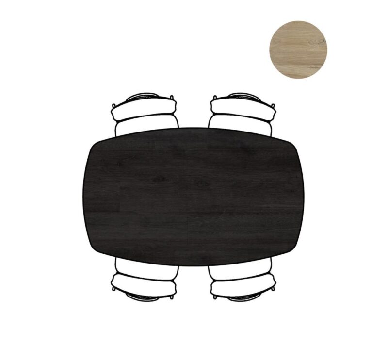 Arvada, Tafel 160 X 100 Cm. - Ovaal - Centrale Poot Kort - Onyx - Afbeelding 2