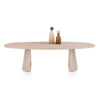 Lund, table ovale 270 x 120 cm. - stone-skin - pied cone - Desert