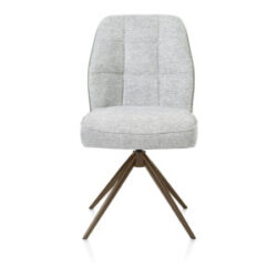 Bell, chaise - piétement steelbrown - pivotante - relax - confort ressorts - combi Calabria/Vada - Olive