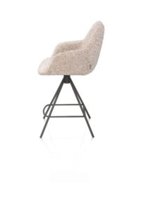 Mats, chaise de bar - 4 pieds m&eacute;tal - graphite - Luton - Cuivre - Image 3