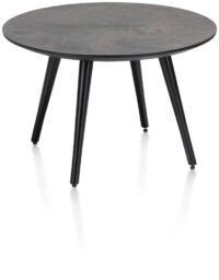 Maze, salontafel rond 60 cm - hoogte 39 cm - Antraciet - Afbeelding 2