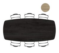 Arvada, table 250 x 110 cm. - ovale - pied central long - Onyx - Image 2