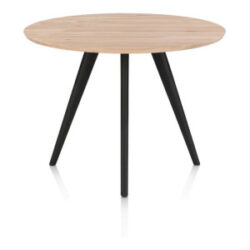 Arvada, table de bar 140 cm, ronde, 4 pieds - Rough off black