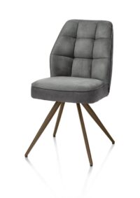 Bell, eetkamerstoel - steelbrown frame - pocket - stof Calabria - Antraciet - Afbeelding 2
