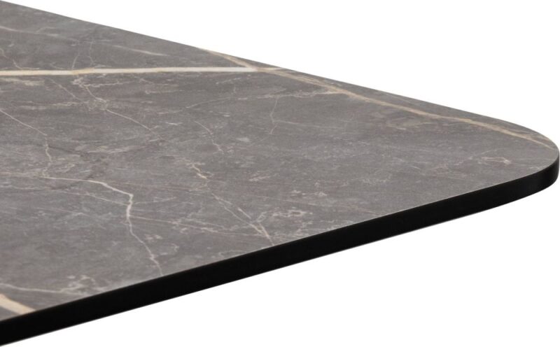 Brest Bistrotafel Marble Light Grey 120X75Cm - Goud - Afbeelding 3