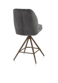 Bell, barstoel - steelbrown frame - draaibaar - pocket - stof calabria - Antraciet - Afbeelding 3
