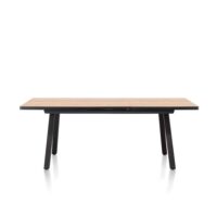 Avalox, uitschuiftafel 160 (+ 50) x 98 cm - kleur naturel - 4 poot