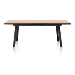 Avalox, table &agrave; rallonge 160 (+ 50) x 98 cm - couleur natural - 4 pied