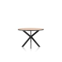 Avalox, table de bar ronde 130 x 110 cm - couleur oak natural vintage - centrale pied