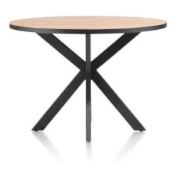 Avalox, table de bar ronde 130 x 110 cm - couleur oak natural vintage - centrale pied