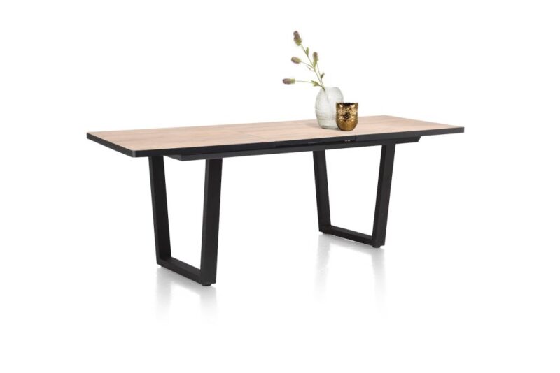 Avalox, Table De Bar &Agrave; Rallonge 160 (+ 50) X 98 Cm - Couleur Oak Natural Vintage - V Pied - Image 2