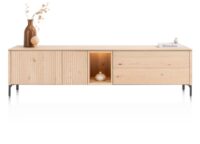 Trenton, lowboard 210 cm - 2-deuren + 2-laden + 1-niche - natural