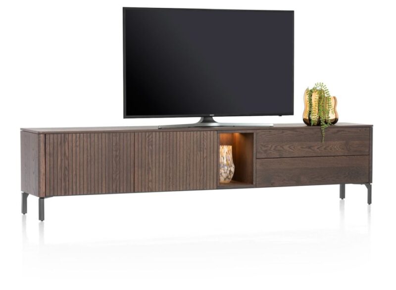 Trenton, Lowboard 240 Cm - 2-Deuren + 2-Laden + 1-Niche - Clay - Afbeelding 3