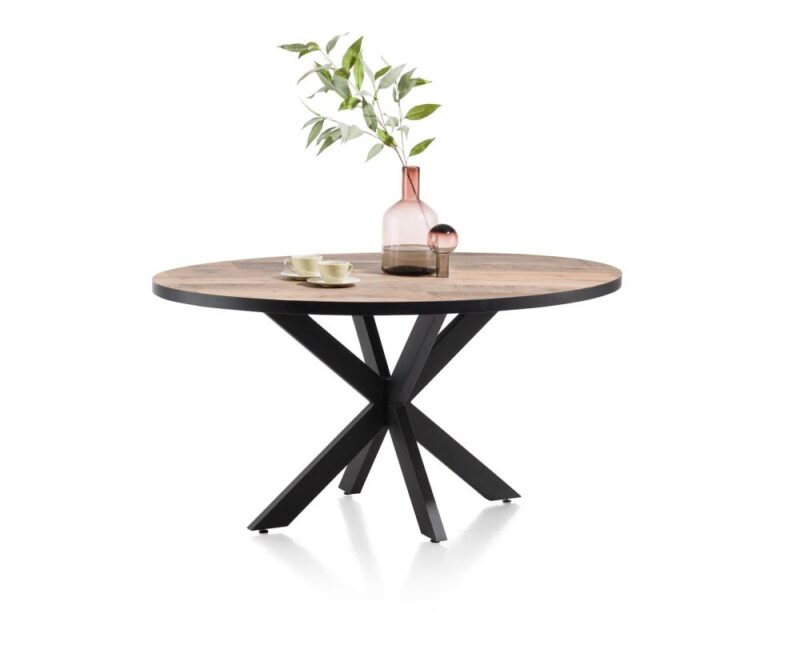 Avalox, Table Ronde 150 X 120 Cm - Couleur Driftwood - Centrale Pied - Image 2