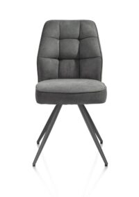 Bell, eetkamerstoel - grafiet frame - pocket - stof Calabria - Antraciet