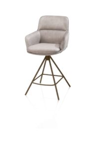 Mateo, chaise de bar - 4 pieds - steelbrown - Pala - Gris clair - Image 2
