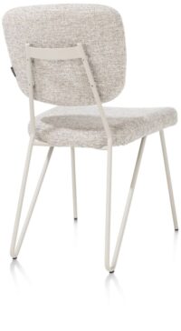 June, chaise + ressorts ensaches - piétement RAL 7044 - silk grey + tissu Luton - Image 2