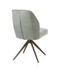 Bell, eetkamerstoel - steelbrown frame - draaibaar - relax - pocket - combi Calabria/Vada - Olijf - Afbeelding 3