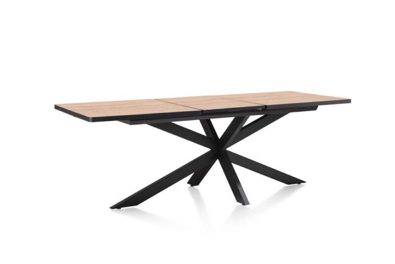 Avalox, Table À Rallonge 190 (+ 60) X 98 Cm - Couleur Oak Natural Vintage - Centrale Pied - Image 3