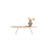 Niora, table basse 150 x 50 cm - chene placage - Silk grey