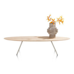 Niora, table basse 150 x 50 cm - chene placage - Silk grey