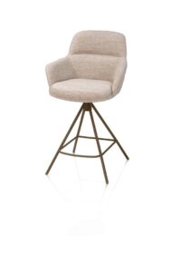 Mateo, barstoel - 4-pootjes - steelbrown - Bellini - Creme - Afbeelding 2