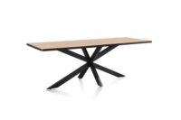 Avalox, eetkamertafel 230 x 98 cm - kleur oak natural vintage - centrale poot - Afbeelding 2
