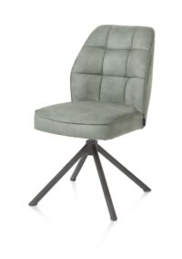 Bell, eetkamerstoel - grafiet frame recht - draaibaar - pocket - stof Calabria - Olijf - Afbeelding 2