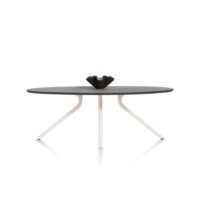 Arvada, table 220 x 110 cm. - ellipse - pied central Nebbia - Onyx Nebbia