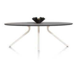 Arvada, table 220 x 110 cm. - ellipse - pied central Nebbia - Onyx Nebbia