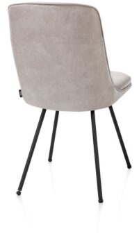 Mateo, chaise - 4-pieds - rough off black - Pala - Gris clair - Image 3