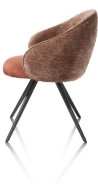 Owen, fauteuil 4-pieds - noir (ROB) - pivotant - tissu Calabria - cuivre - Image 3