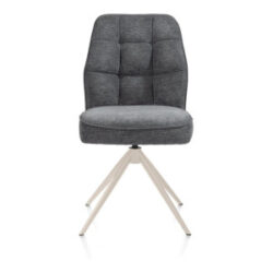 Bell, chaise - piétement crème - pivotante - relax - confort ressorts - combi Calabria/Vada - Anthracite