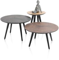 Maze, salontafel rond 60 cm - hoogte 39 cm - Antraciet - Afbeelding 3